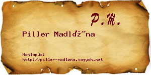 Piller Madléna névjegykártya
